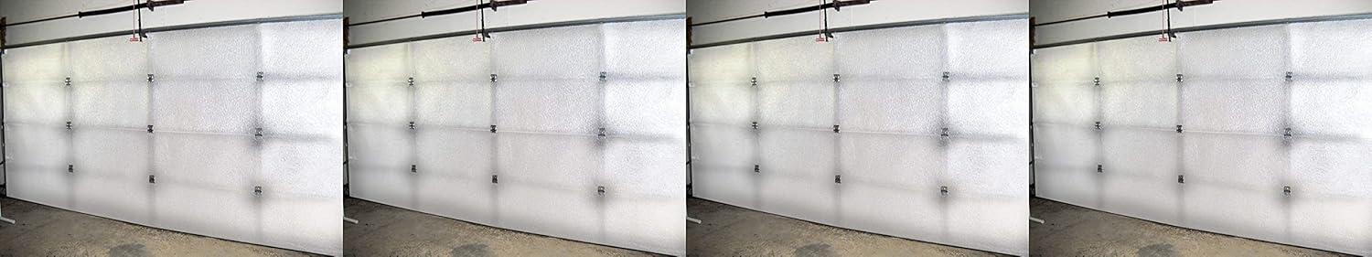 White Reflective Foam Core 2 Car Garage Door Insulation Kit 18FT x 8FT O6309