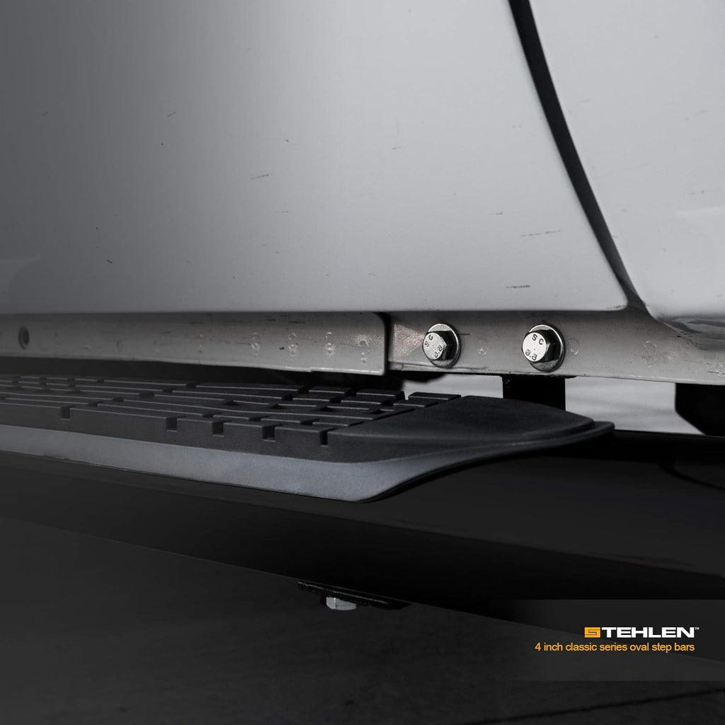 4 Oval Side Step Nerf Bars Black A9700
