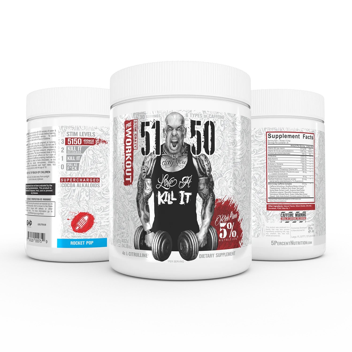 30 Srvgs High Stim Pre-Workout Powder (Blue Ice) B425