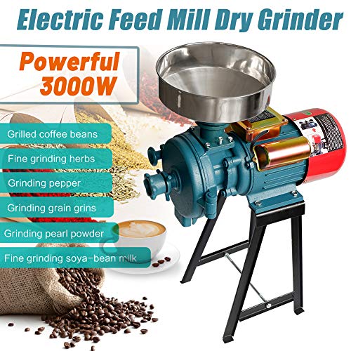 3000W Electric Grain Mill Grinder for Cereals Corn Grain Wheat Feed F694764