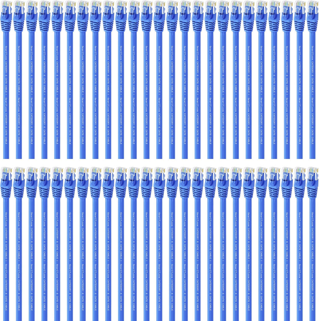 Cat6 Ethernet Cable 1 ft 50-Pack Blue F8879