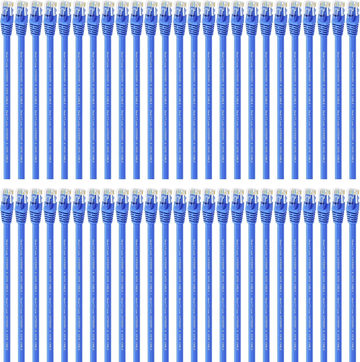 Cat6 Ethernet Cable 1 ft 50-Pack Blue F8879
