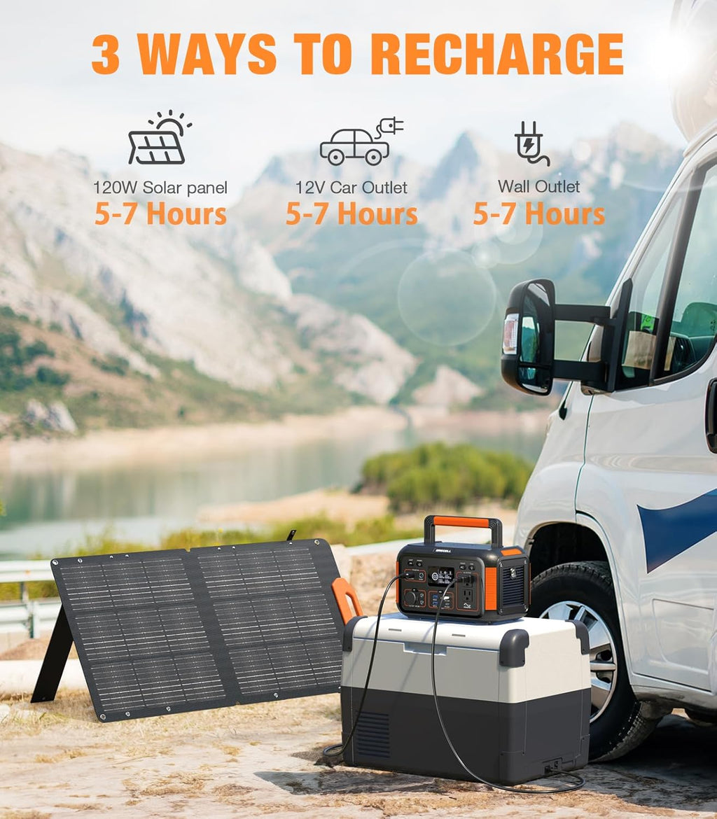 500W Portable Solar Generator with 100W Solar Panel H866