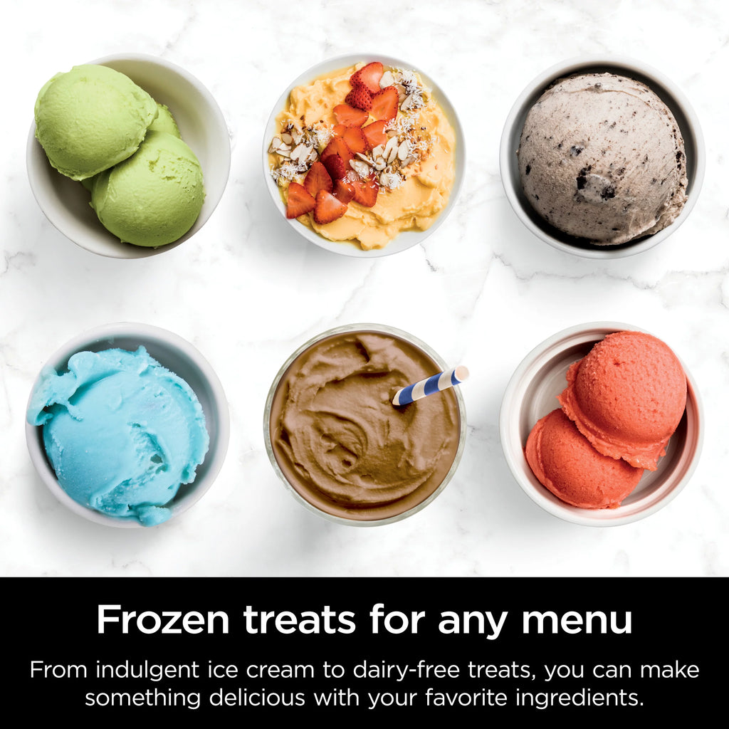 Silver Ice Cream Maker with 7 One-Touch Programs I84326