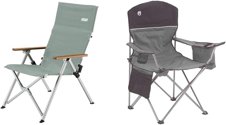 Outdoor Furniture Set with Chair, Table, Cot, Bench, 4-Can Cooler Camping Chair U842