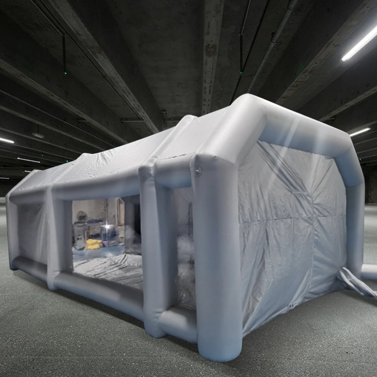 Portable Inflatable Spray Paint Booth Tent Car Workstation with Two Air Filter Nets 28 * 15 * 10Ft D5659