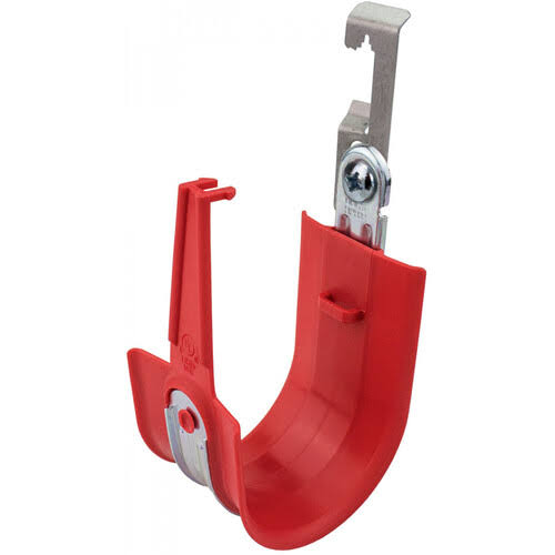 4x22 Batwing Clip J-Hook, Red, Size 64, 25/Box H4626