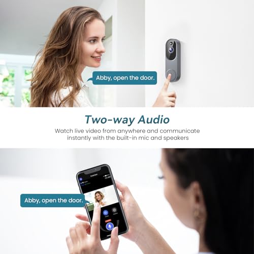 Wireless Wi-Fi Video Doorbell Camera with Two Way Audio, Night Vision F793