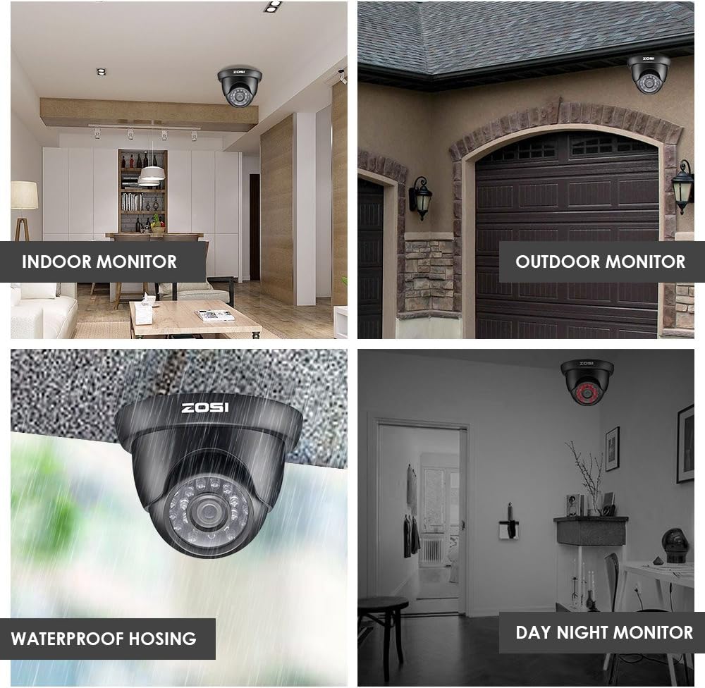 8 Channel 1080P HD-TVI Surveillance DVR with 4pcs 1080P HD Dome Cameras K853320
