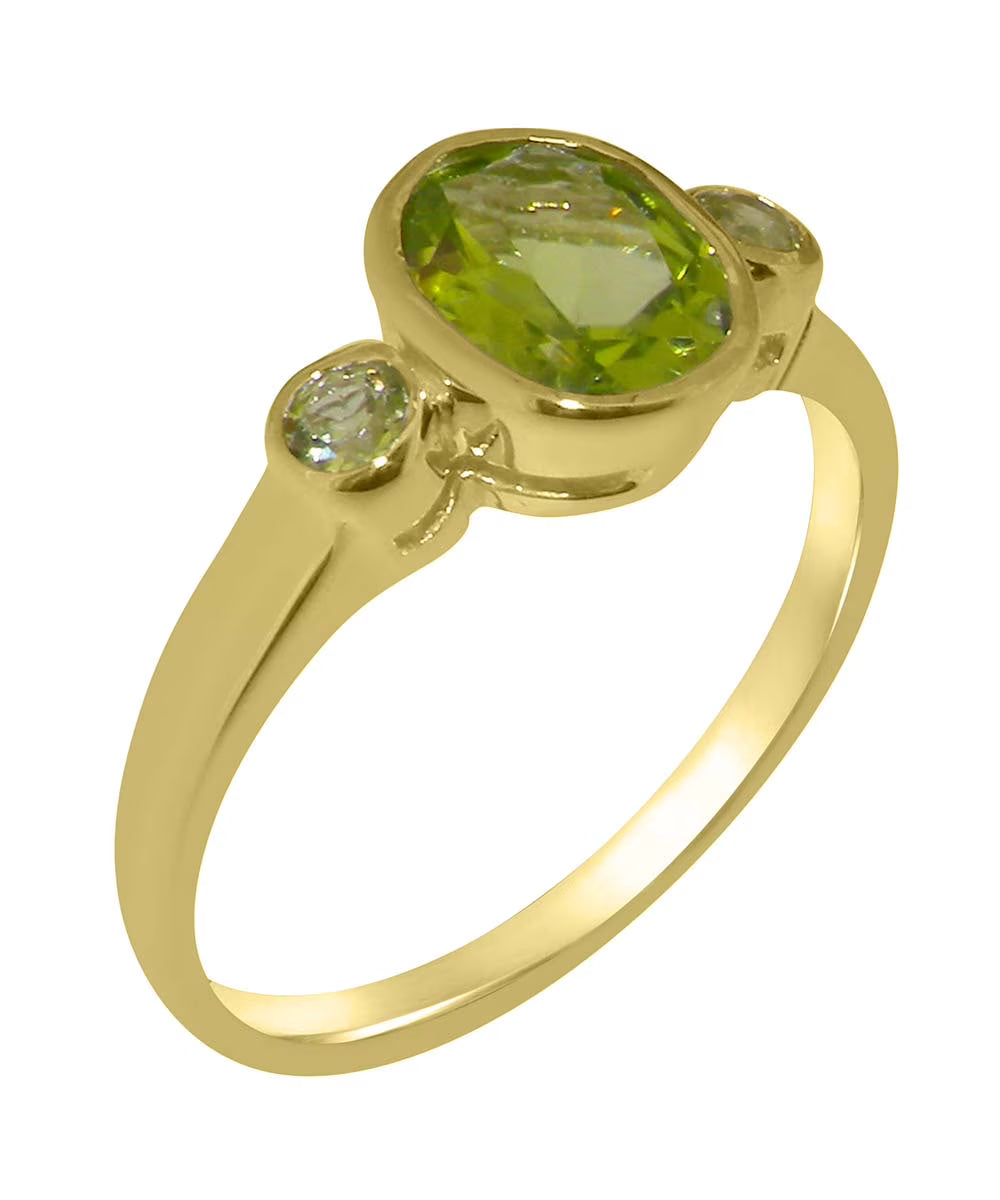 14k Yellow Gold Peridot Womens Ring R653315