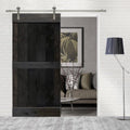 Stained Wooden Sliding Barn Door with Hardware Kit E6061