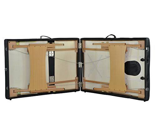 Black 3 Section Portable Massage Table with Carry Case J157012