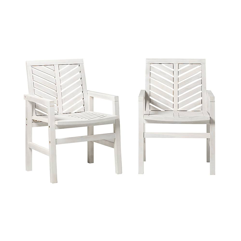 White Wash Solid Acacia Wood Patio Chair Y42030