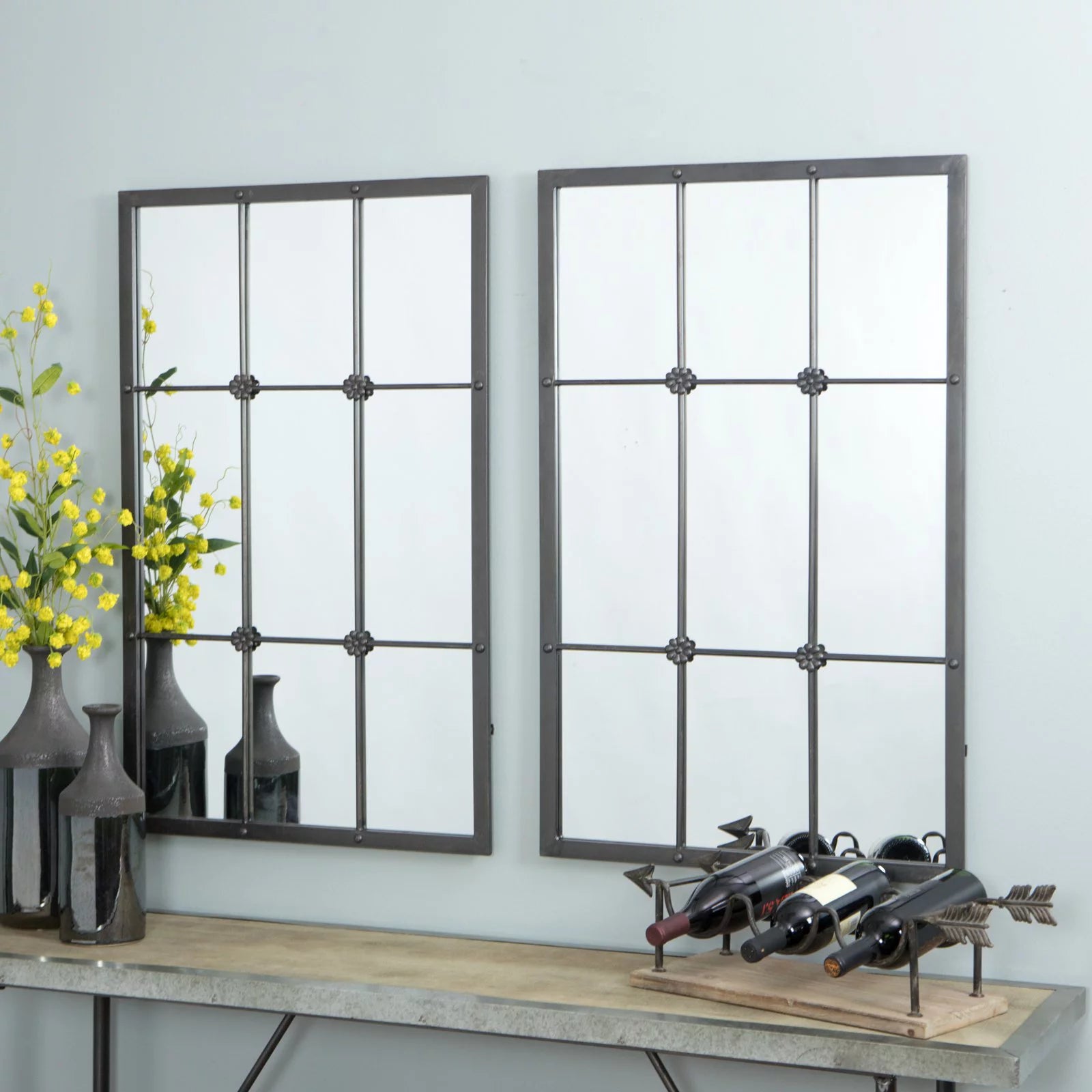Window Pane Wall Mirror - 23.5W x 38H in. O7367