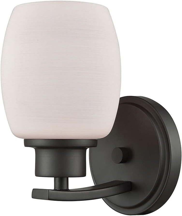3-Light Bath Light in Oil Rubbed Bronze with White Lined Glass C622