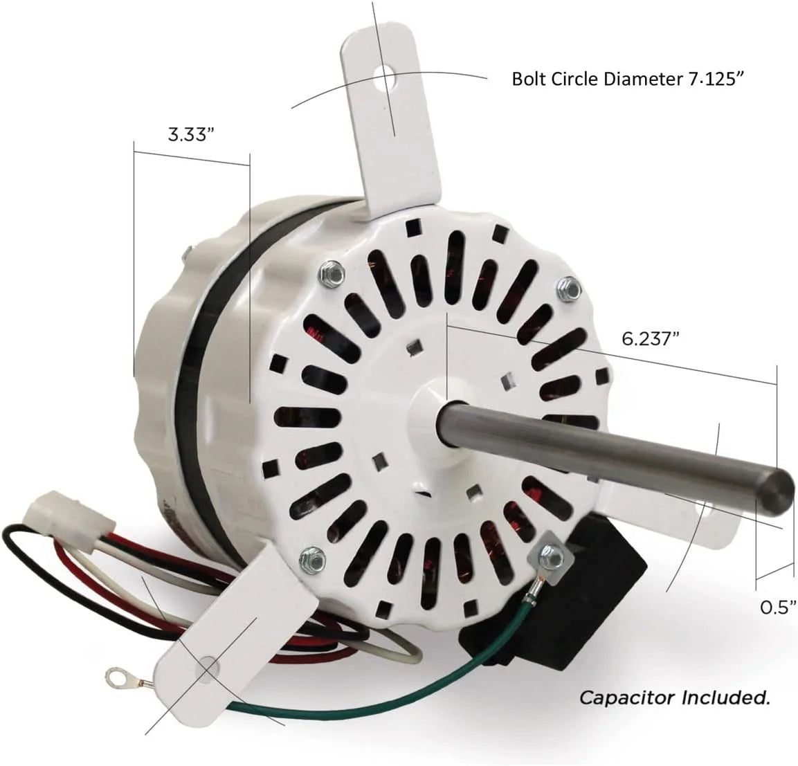 1/4 hp 1625 RPM 2 Speed 115 Volts Vent Fan Motor O35325