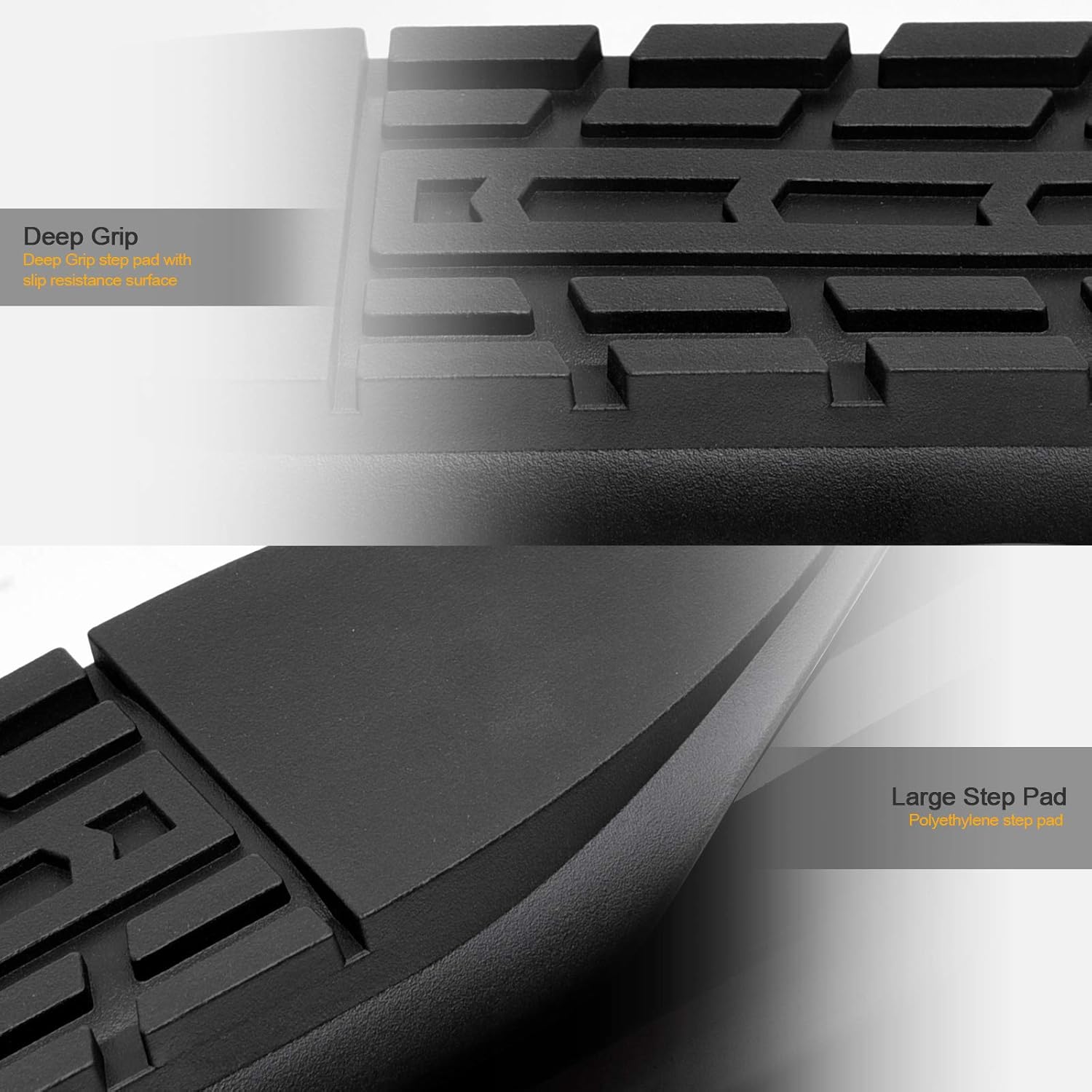 4 Oval Side Step Nerf Bars Black A9700