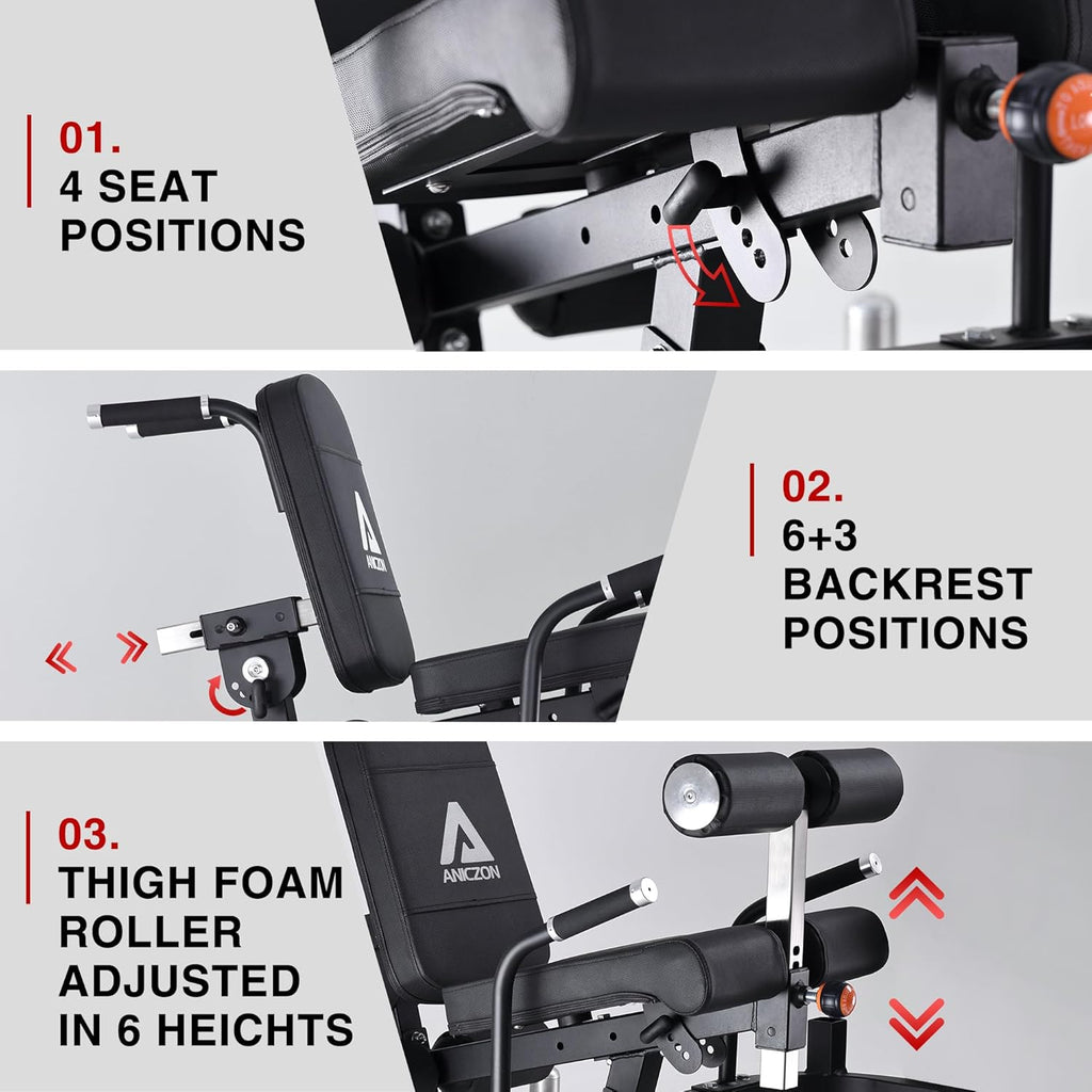 Leg Extension and Curl Machine with Adjustable Seat F30026