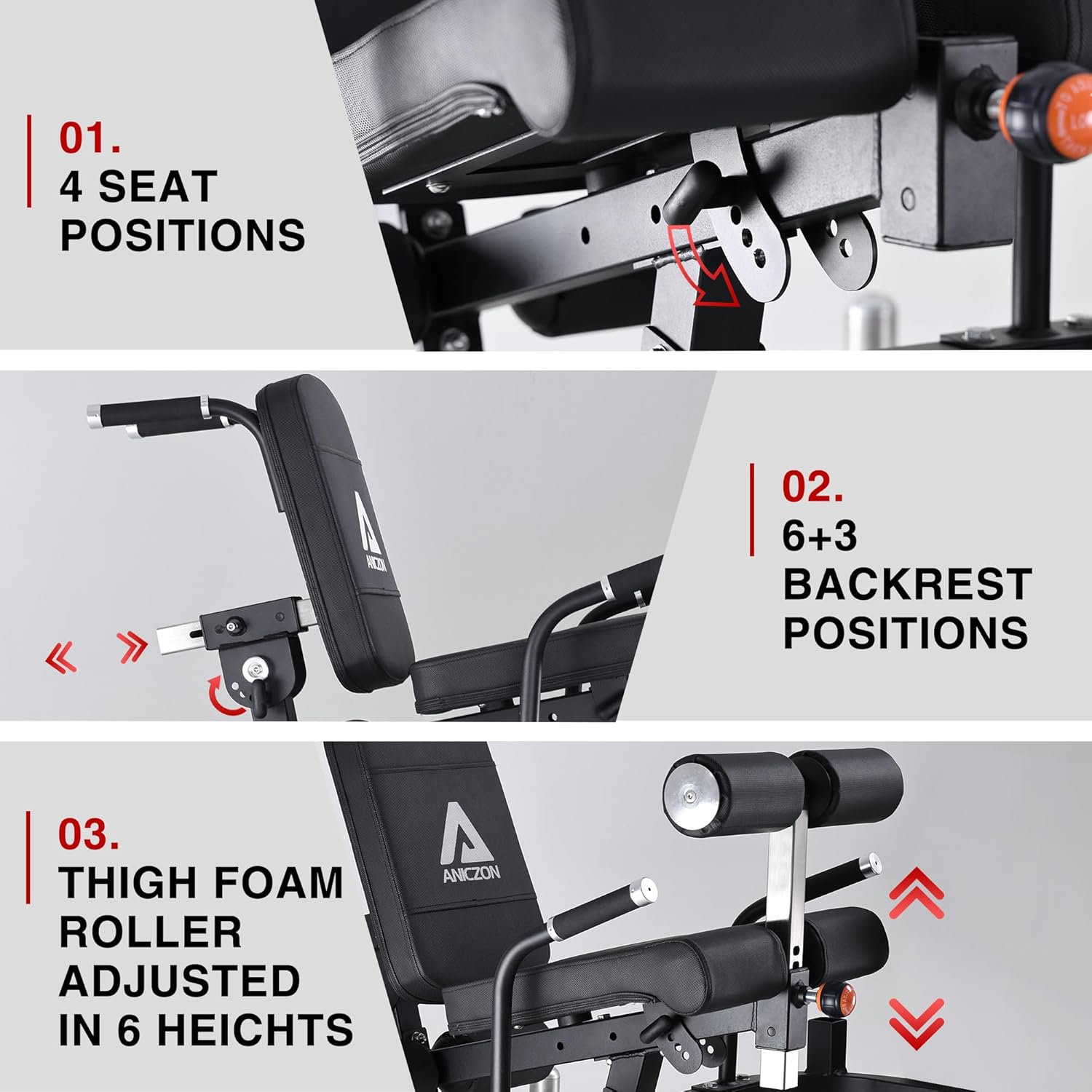 Leg Extension and Curl Machine with Adjustable Seat F30026
