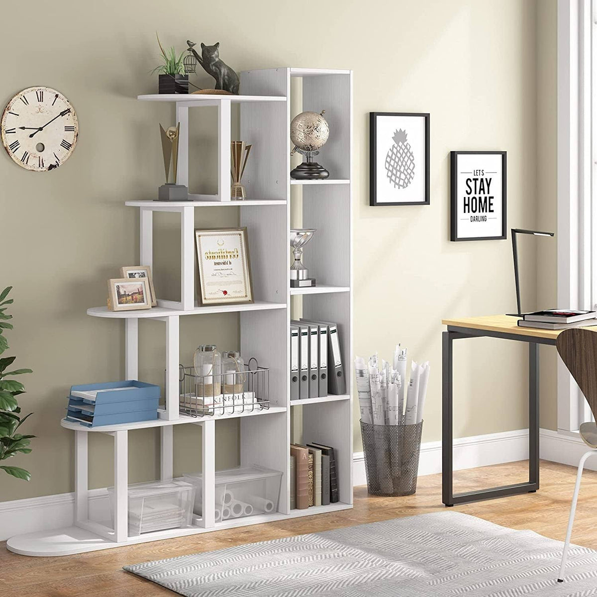 5-Tier Black Corner Ladder Shelf K352