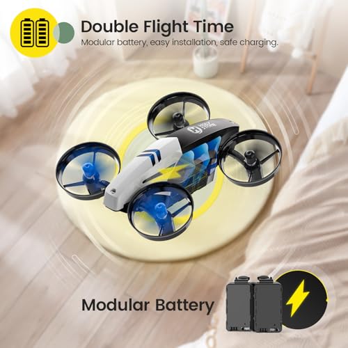 Mini Indoor Drone with Land & Fly Mode, RC Quadcopter Q89387