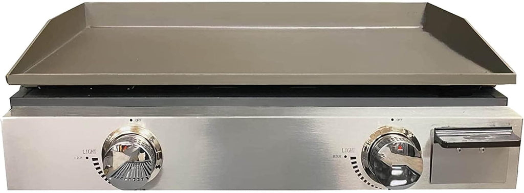 Black 25 Inch Stainless Steel RV Griddle with 2 Burners G4581