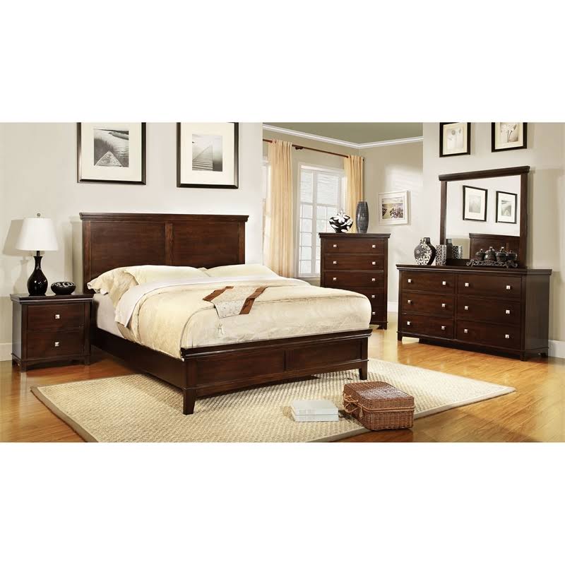King Bed in Brown Cherry O608407
