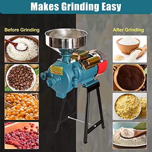3000W Electric Grain Mill Grinder for Cereals Corn Grain Wheat Feed F694764