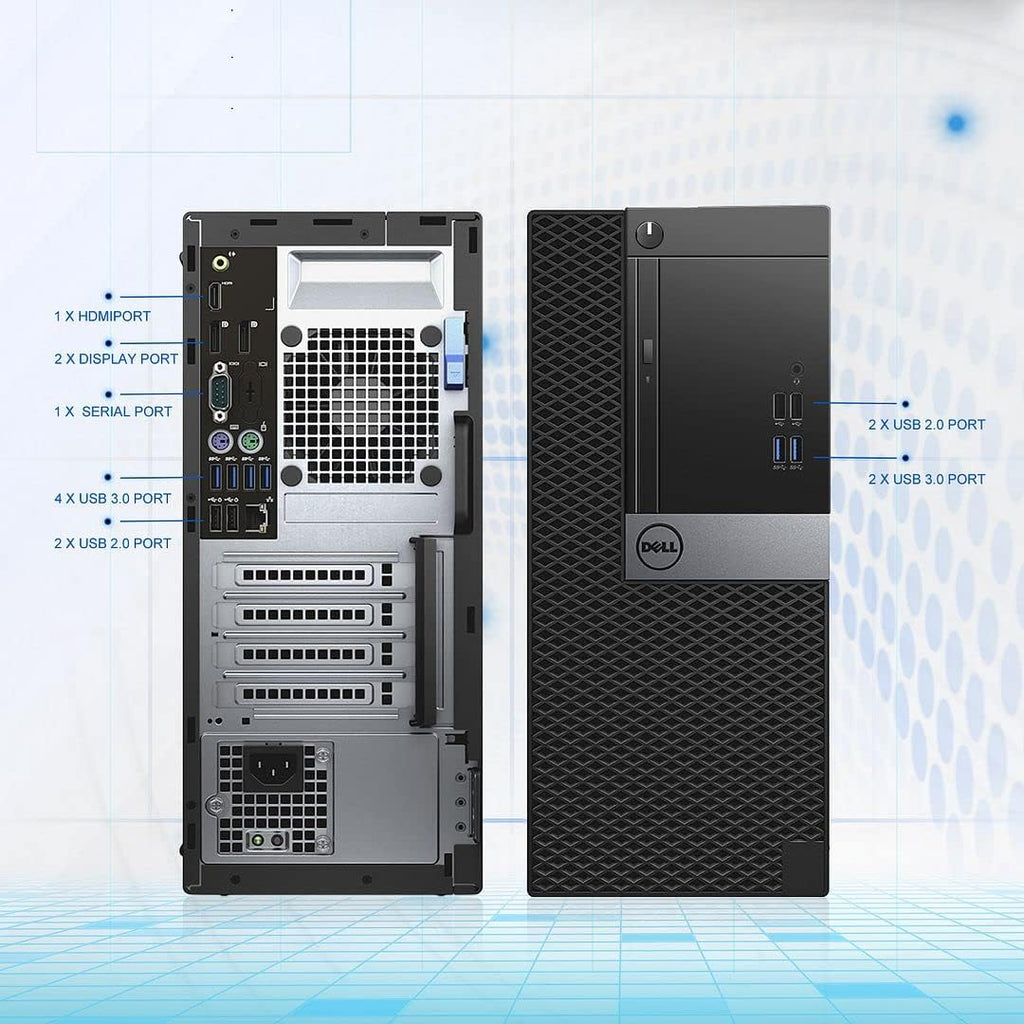 PC Tower Desktop Computer i5 6500 32GB DDR4 Ram 512GB M.2 NVMe SSD 1TB HDD Windows 10 Pro (Renewed) R44413