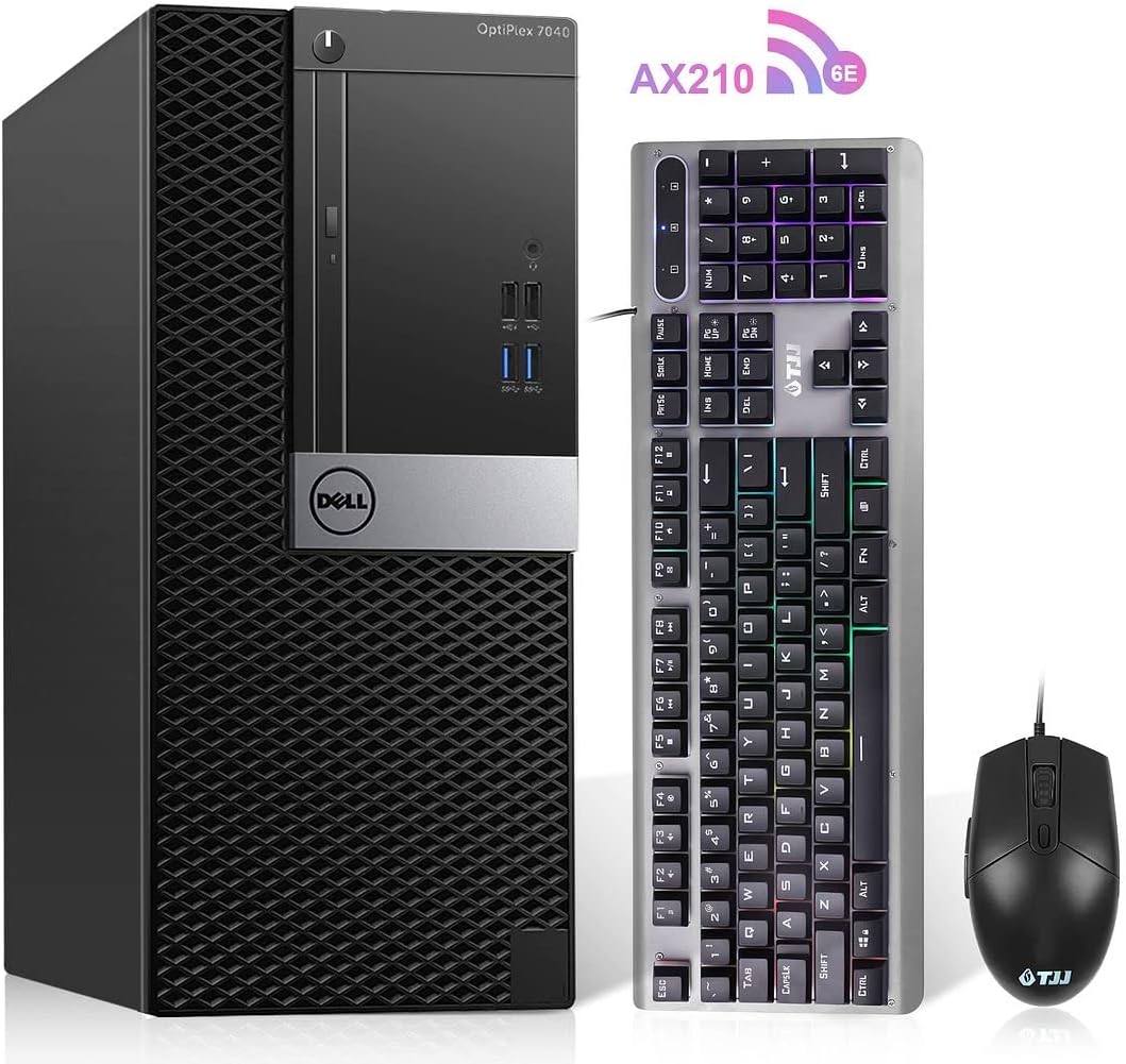 PC Tower Desktop Computer i5 6500 32GB DDR4 Ram 512GB M.2 NVMe SSD 1TB HDD Windows 10 Pro (Renewed) R44413