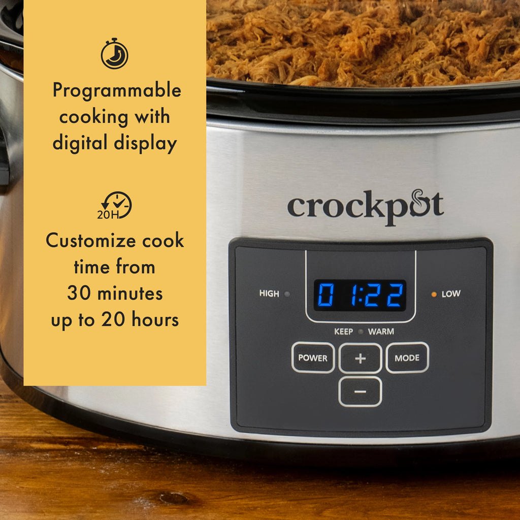 6-Quart Programmable Slow Cooker, Stainless Steel E9711