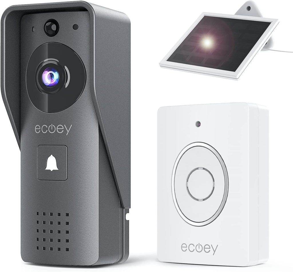 Video Doorbell Camera with Two-Way Audio, 1080P HD, PIR Motion Detection, Solar Energy M1247