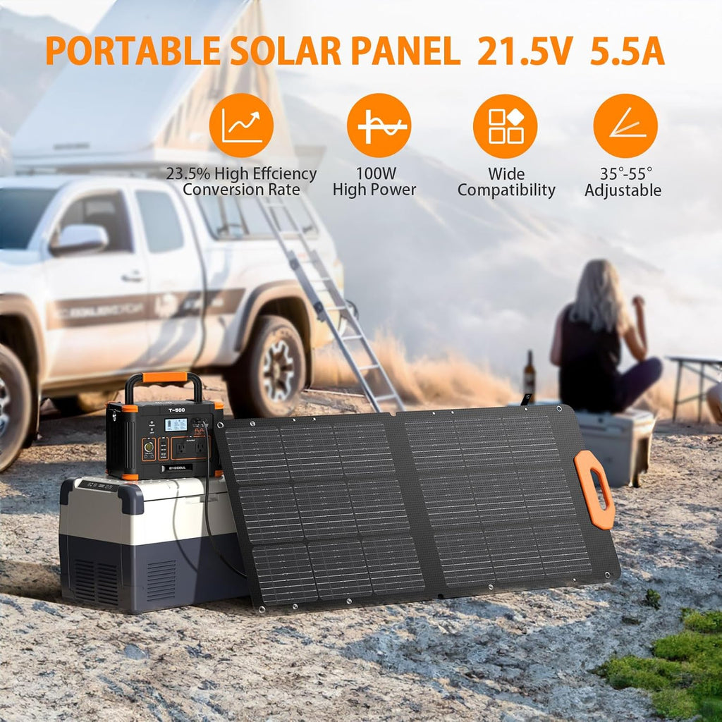 500W Portable Solar Generator with 100W Solar Panel H866