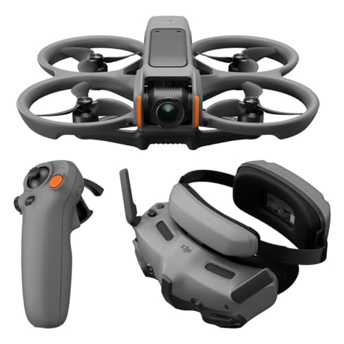 FPV Drone with Camera 4K, Built-in Propeller Guard, Goggles 3 and RC Motion 3 Included, Black E33395
