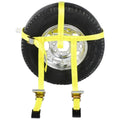 Side Mount Wheel Net with Cam Buckle and Ratchets and Flat Hooks Y24469
