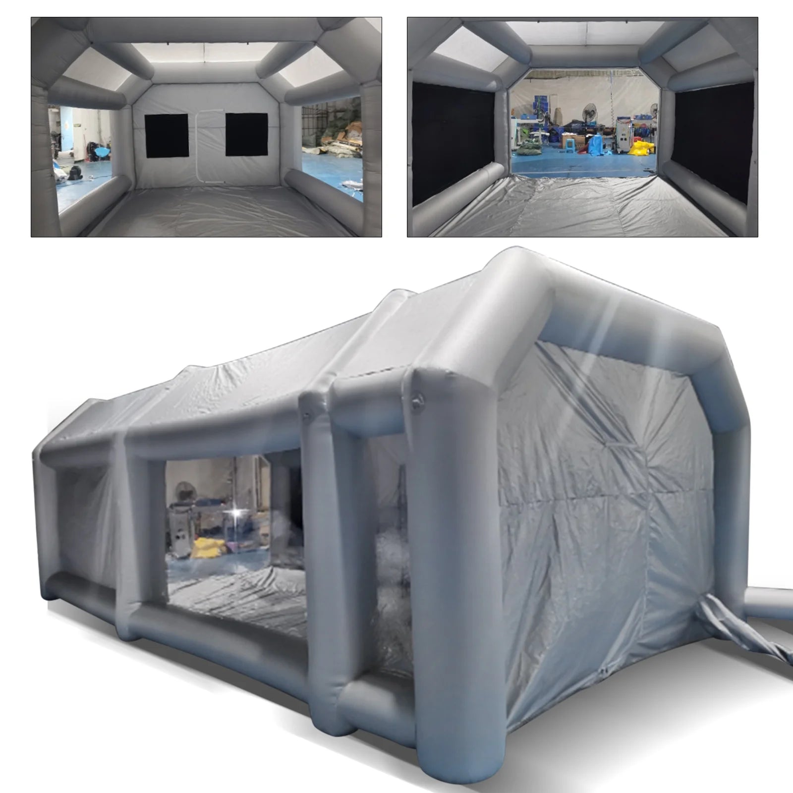 Portable Inflatable Spray Paint Booth Tent Car Workstation with Two Air Filter Nets 28 * 15 * 10Ft D5659