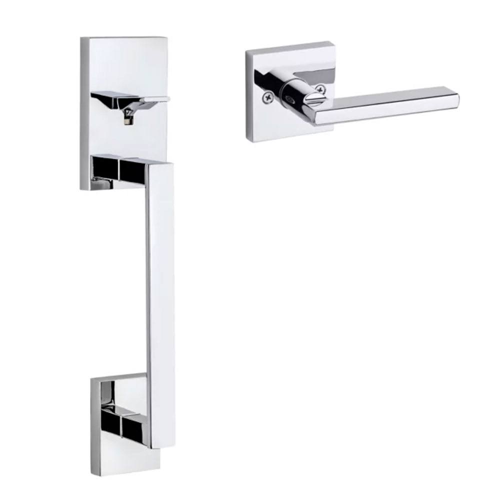 Polished Chrome Passage Handleset with Interior Trim M8217