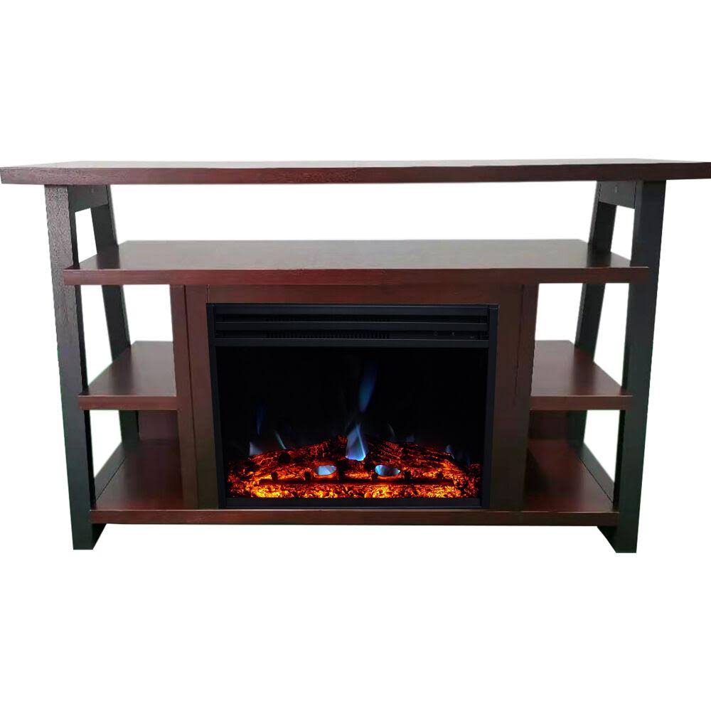 White Electric Fireplace Mantel V2231