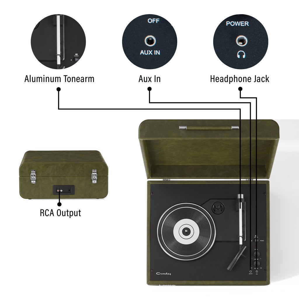 Vinyl Record Player with Speakers and Wireless Bluetooth Turntable Y346809