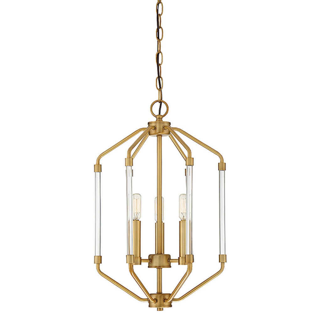 Warm Brass 3 Light Foyer D5124