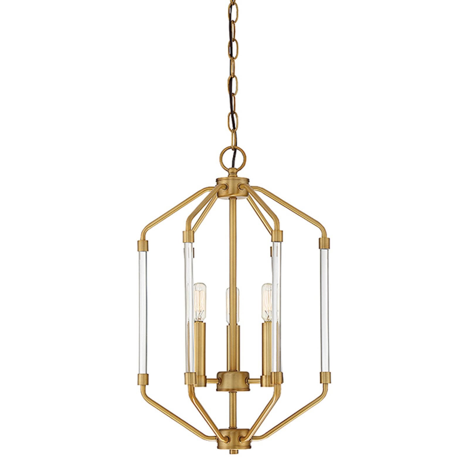 Warm Brass 3 Light Foyer D5124