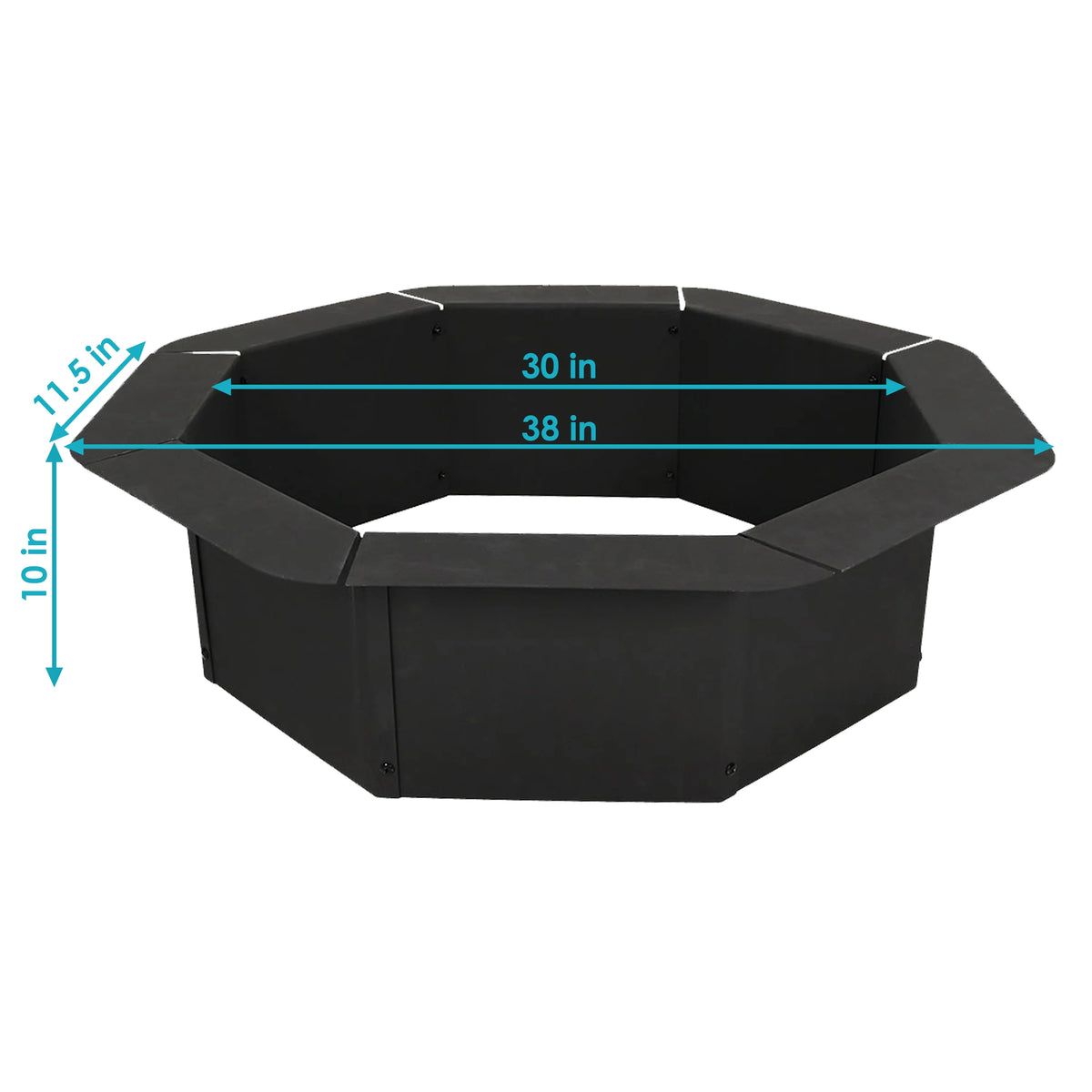 Octagon Heavy-Duty Steel Fire Pit Ring - 30" Inside Diameter N717677