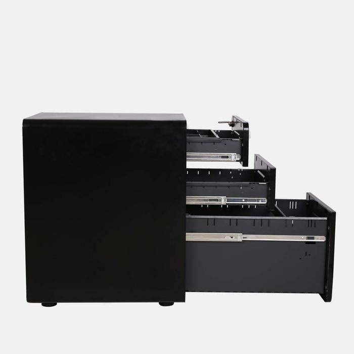 3-Drawer Metal Mobile File Cabinet with Locking Keys V9138