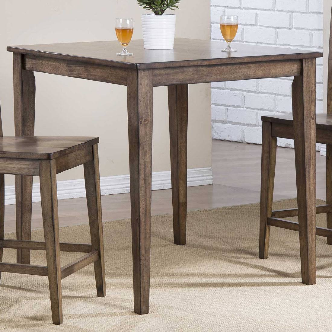 Rustic Brown Square Tall Dining Table P9505