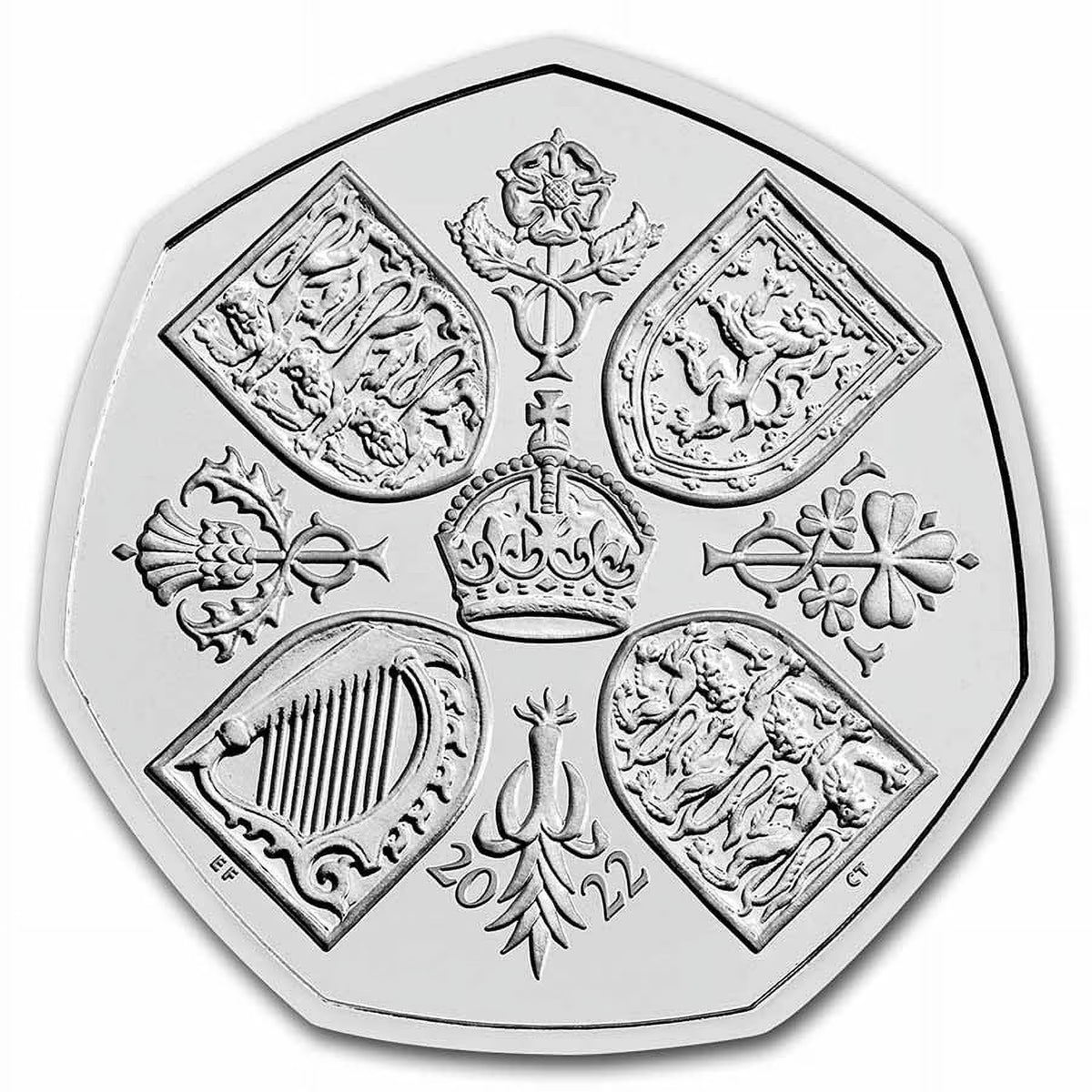 2022 Great Britain 50p Queen Elizabeth BU Coin L777