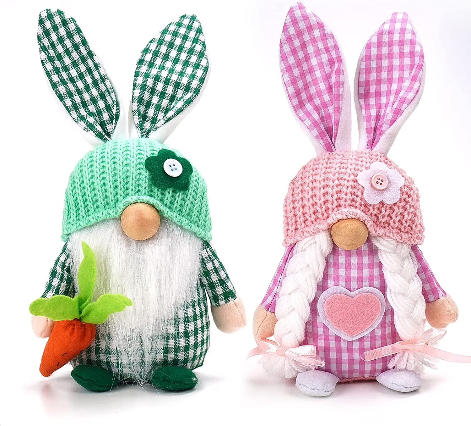 Easter Gnomes Decorations, 2 Pack Plush Gnome House Decor W646647