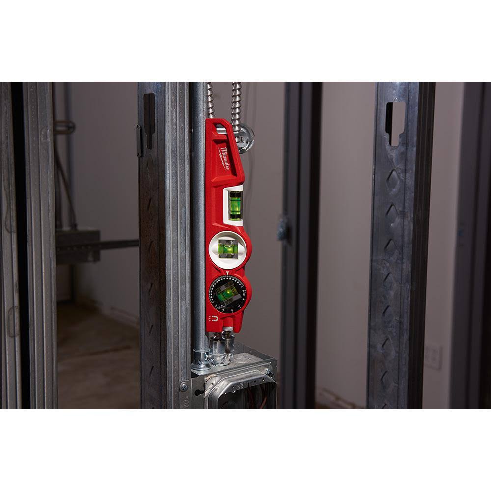 10 in. 360-Degree Locking Die Cast Torpedo Level with 25 ft. Stud Tape Measure J6994