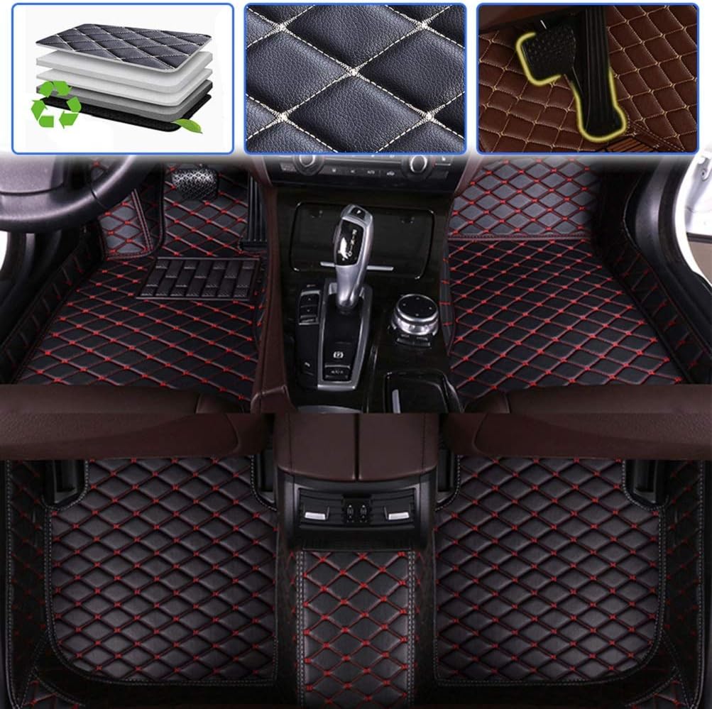 Black Beige Waterproof Anti-Skid Full Coverage Car Floor Mats W530
