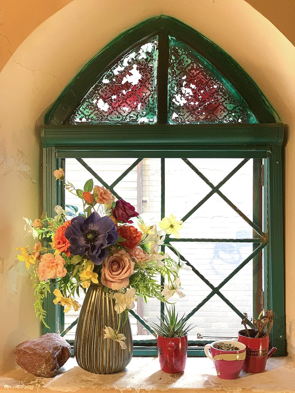 Silk Flower Arrangement in Vase B42918
