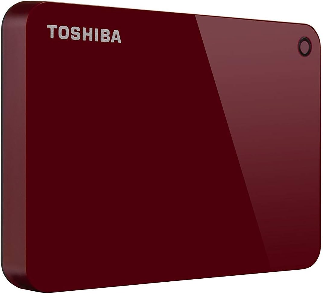 1TB Portable External Hard Drive USB 3.0 Red A44740